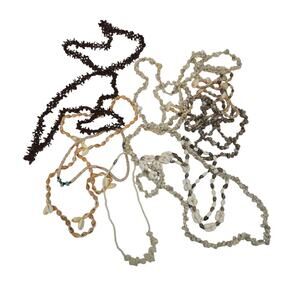9 Pcs VTG-Now Seashell Lei cowrie Necklaces Wedding Luau Hula Craft 8oz LOT
